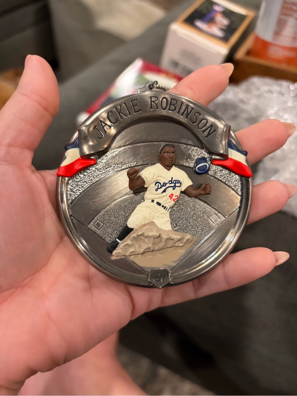 Hallmark Red Jackie Robinson Keepsake Ornament - Baseball Heroes